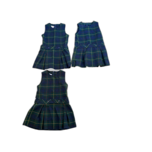 DENNIS UNIFORM Girls 6 Private School Jumpers Belair Plaid LOT OF 3 MADE IN USA - Picture 4 of 4
